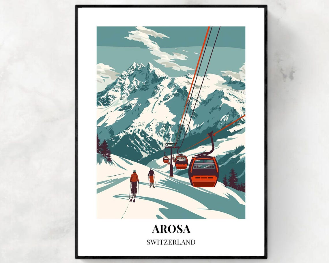 Arosa Switzerland Travel Print Wall Art Arosa Switzerland City Print Arosa Switzerland Travel Gift Arosa Switzerland Poster
