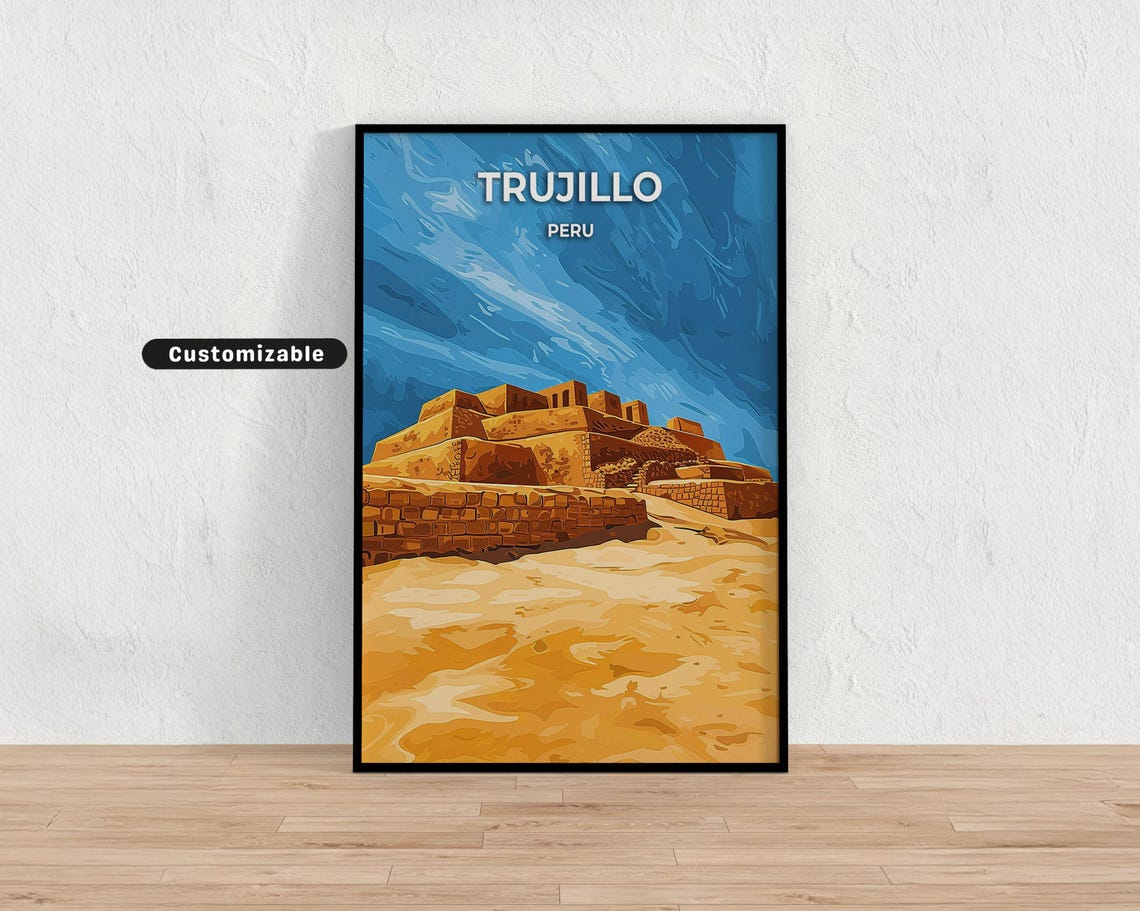 Trujillo Peru Travel Poster Custom Wall Art