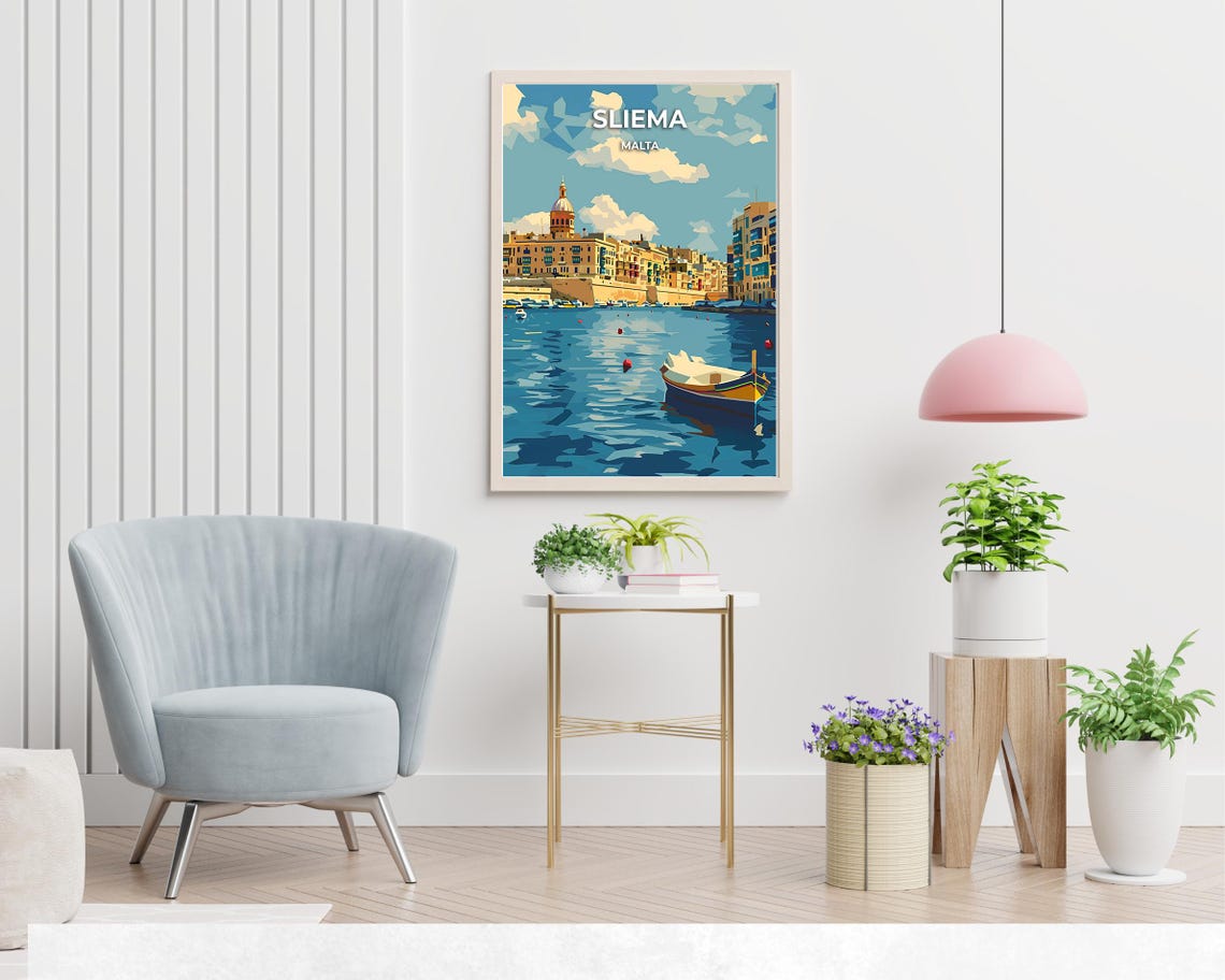 The Promenade Travel Print Wall Art Sliema Malta City Print The Promenade Travel Gift The Promenade Poster Wall Art - Image 2