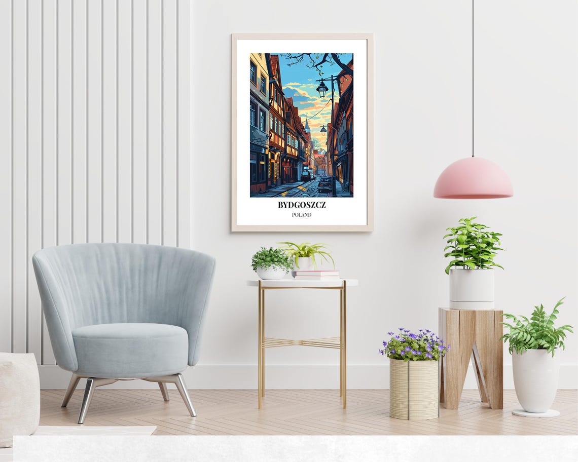 Bydgoszcz Old Town Travel Print Wall Art Bydgoszcz Poland City Print Bydgoszcz Old Town Travel Gift Bydgoszcz Old Town Poster Wall Art - Image 2