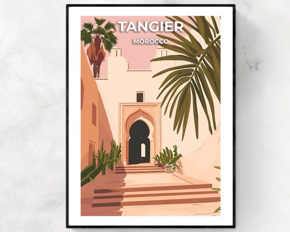 Kasbah Museum Travel Print Wall Art Tangier Morocco City Print Kasbah Museum Travel Gift Kasbah Museum Poster