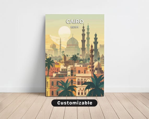 Cairo Egypt Travel Canvas Poster Custom Wall Art