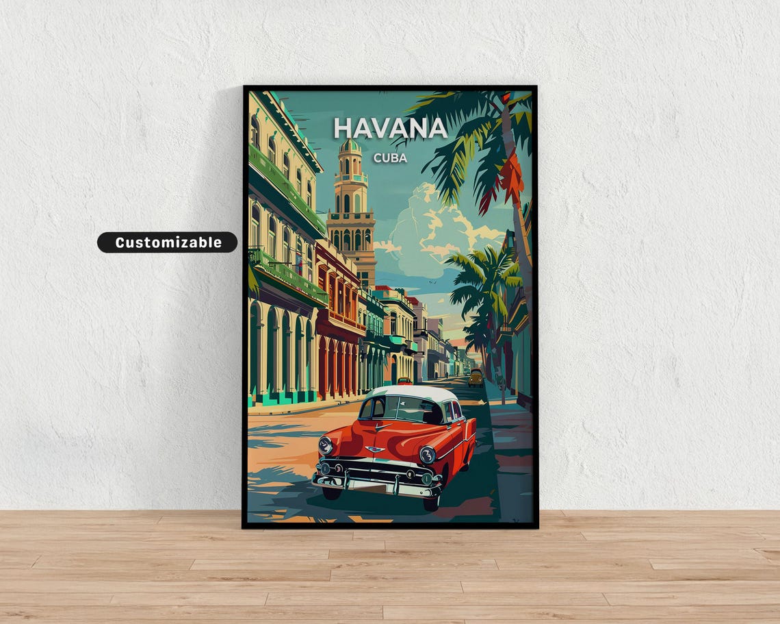Havana Travel Poster Custom Wall Art