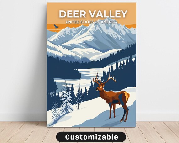 Deer Valley Usa Travel Canvas Poster Custom Wall Art