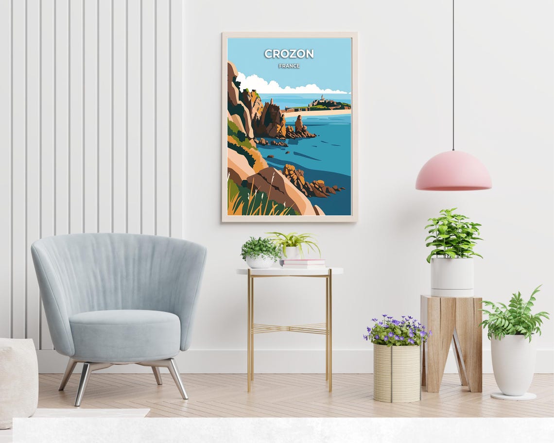 Crozon Travel Print Wall Art Crozon France City Print Crozon Travel Gift Crozon City Poster Travel Gift Wall Art - Image 2