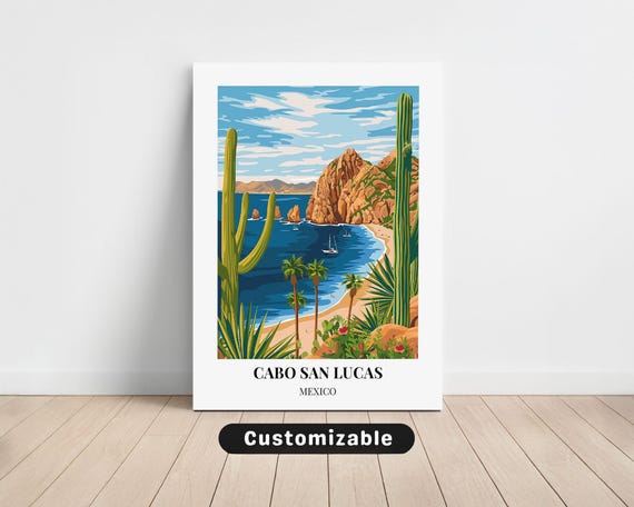 Cabo San Lucas Mexico Travel Canvas Poster Custom Wall Art