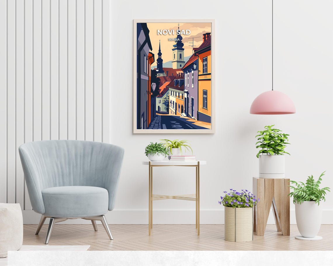 Novi Sad Travel Print Wall Art Novi Sad Serbia City Print Novi Sad Travel Gift Novi Sad City Poster Travel Gift - Image 2