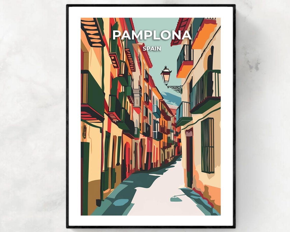 Pamplona Bullring Travel Print Wall Art Pamplona Spain City Print Pamplona Bullring Travel Gift Pamplona Bullring Poster Travel Gift