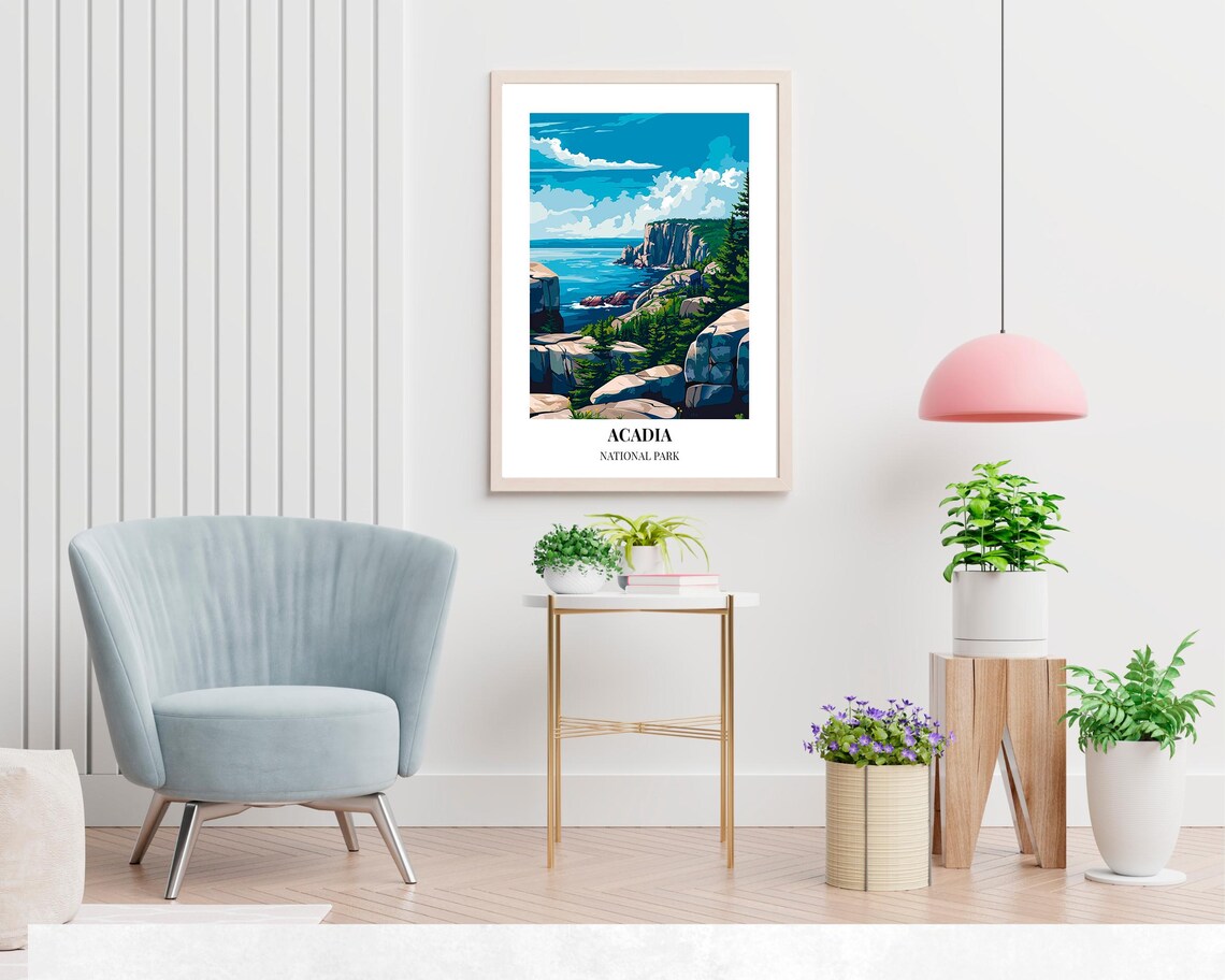 Acadia National Park Travel Print Wall Art Acadia National Park City Print Acadia National Park Travel Gift Acadia - Image 2