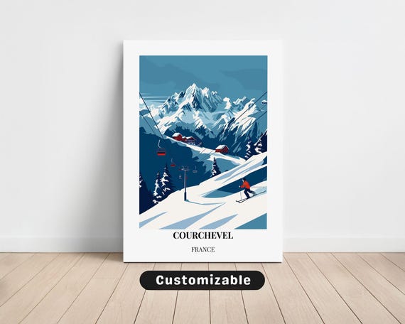 Courchevel France Travel Canvas Poster Custom Wall Art
