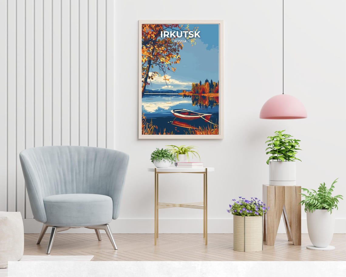 Lake Baikal Travel Print Wall Art Irkutsk Russia City Print Lake Baikal Travel Gift Lake Baikal Poster Travel Gift - Image 2