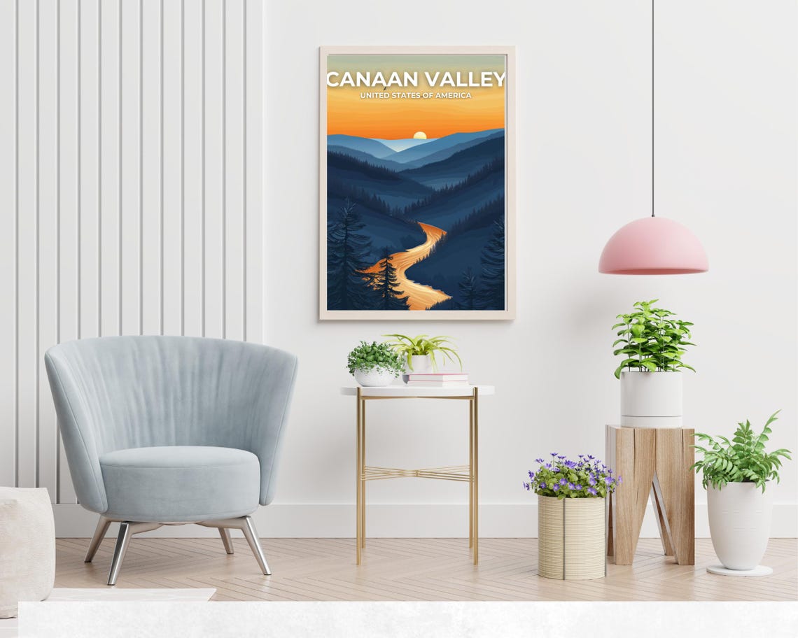 Canaan Valley West Virginia Sunrise Mountain River View Poster - Image 2