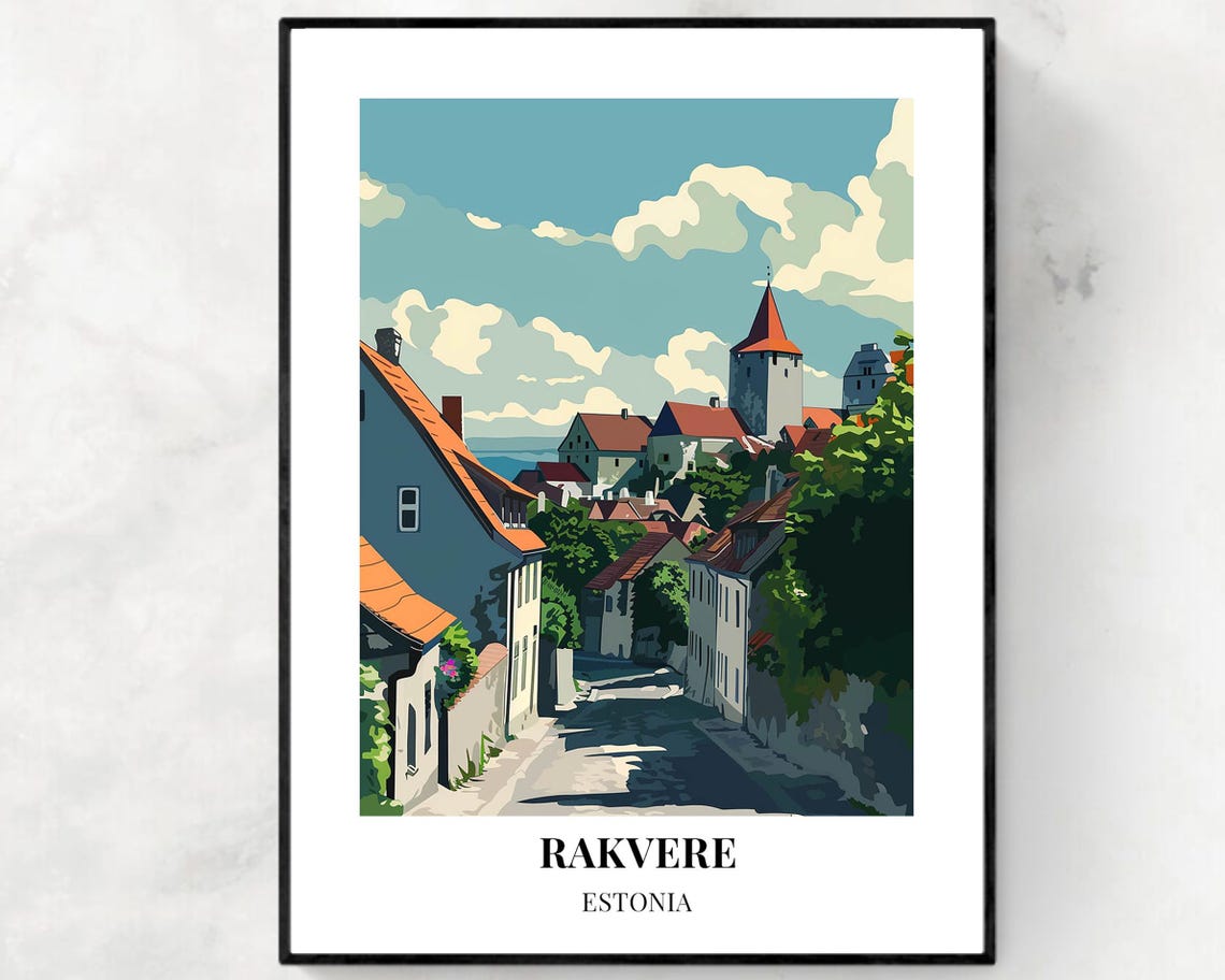 Rakvere Travel Print Wall Art Rakvere Estonia City Print Rakvere Travel Gift Rakvere City Poster Travel Gift