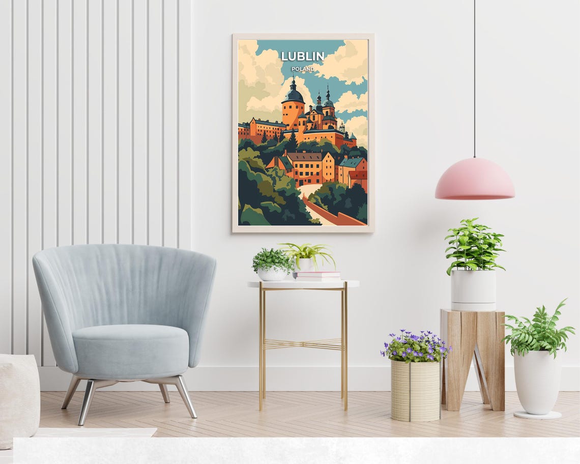 Lublin Castle Poland Hilltop Fortress Under Cloudy Sky Poster - Image 2