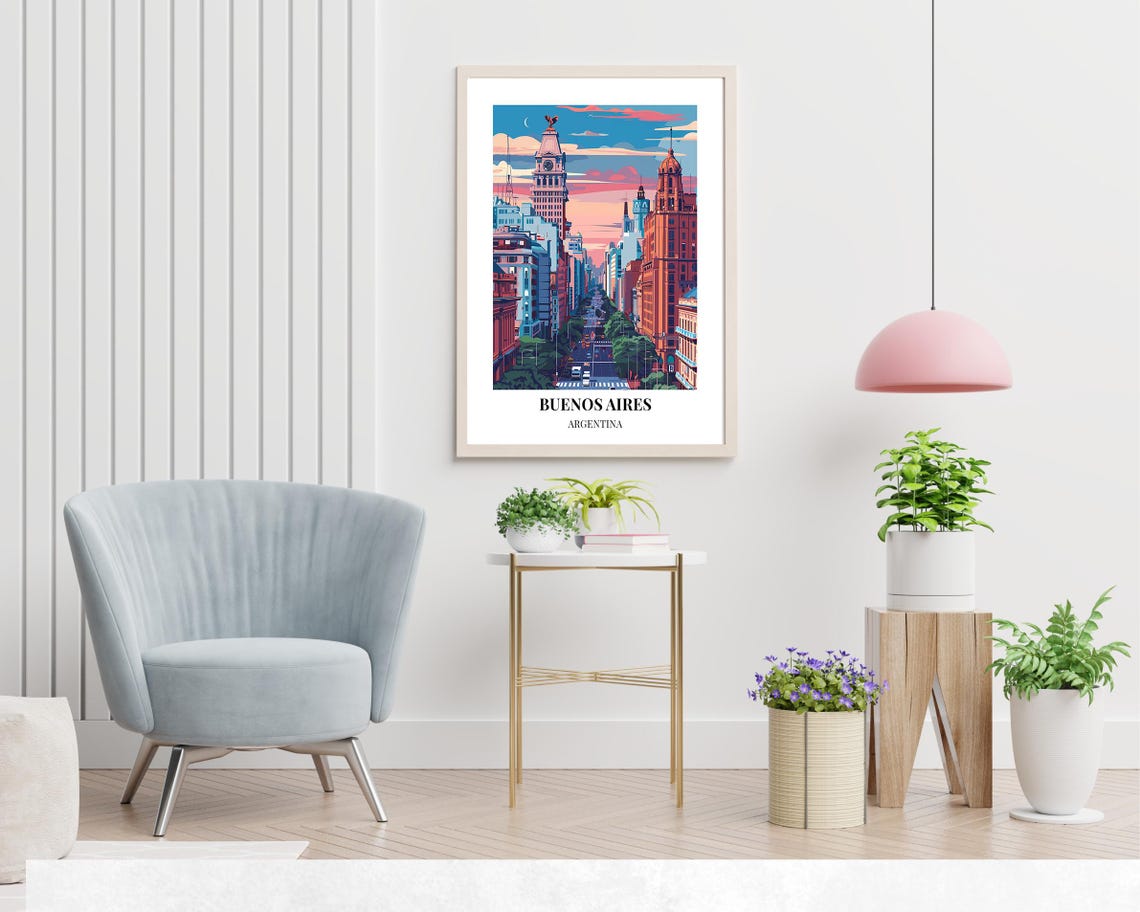 Buenos Aires Travel Print Wall Art Buenos Aires Argentina City Print Buenos Aires Travel Gift Buenos Aires City Poster Travel Gift - Image 2