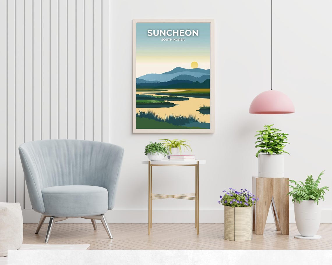 Suncheon Bay Wetland Reserve Travel Print Wall Art Suncheon South Korea City Print Suncheon Bay Wetland Reserve Travel Gift Travel Gift - Image 2
