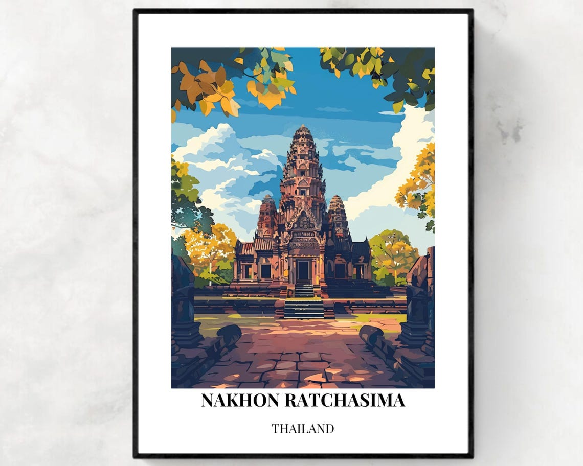 Nakhon Ratchasima Thailand Ancient Khmer Temple Tower Poster