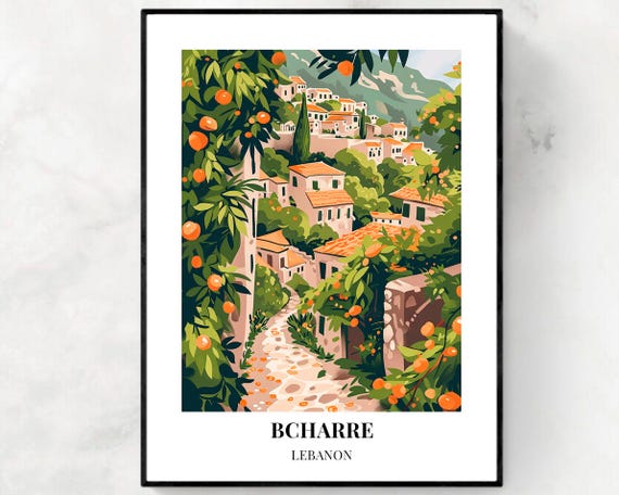 Gibran Museum Travel Print Wall Art Bcharre Lebanon City Print Gibran Museum Travel Gift Gibran Museum Poster