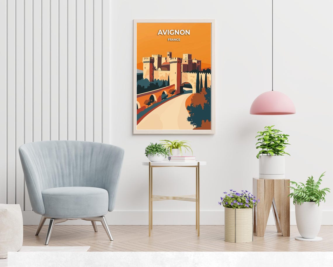 Avignon France Travel Print Wall Art Avignon France City Print Avignon France Travel Gift Avignon France Poster - Image 2