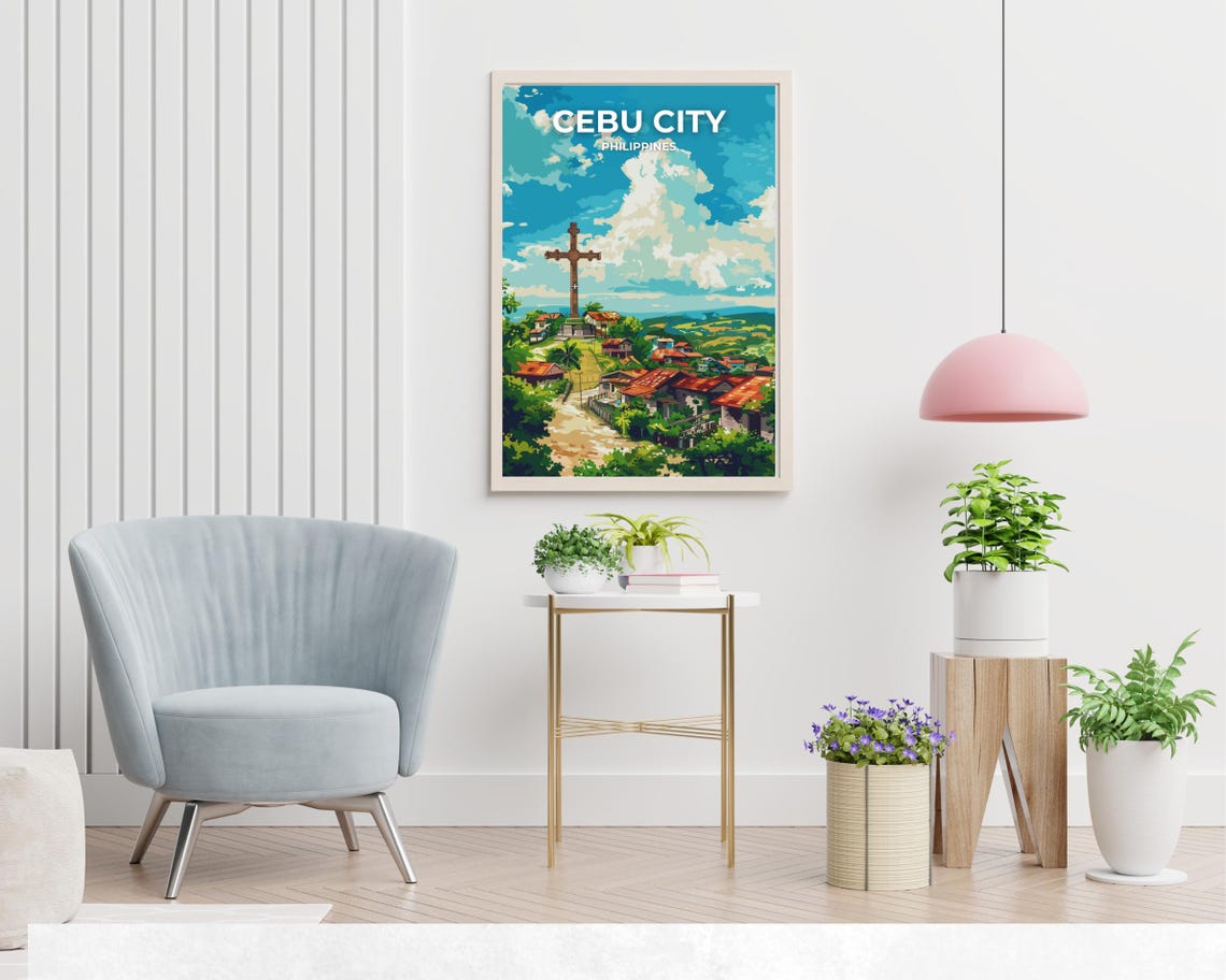 Cebu City Philippines Magellan's Cross Hillside Village Travel Poster - Image 2