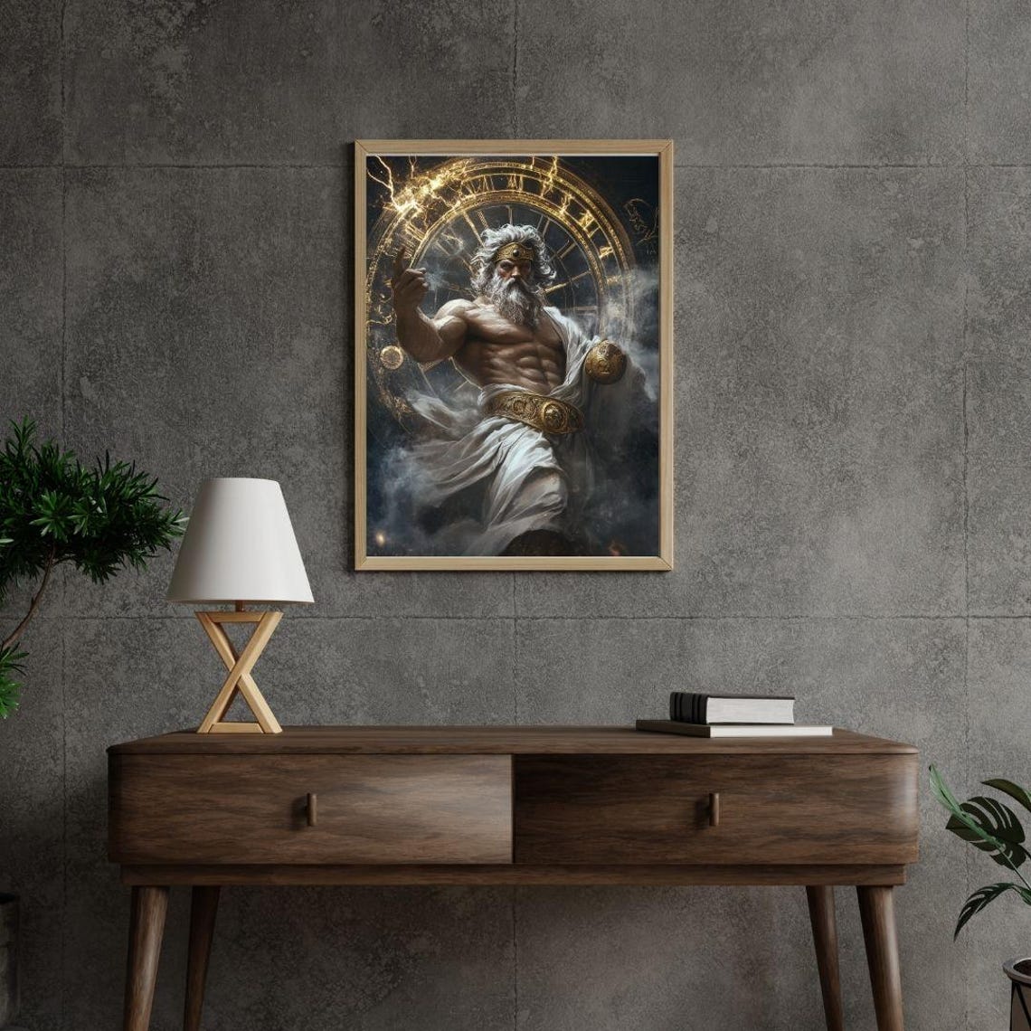 Zeus Greek God Of Thunder With Lightning Powerful Mythology Poster - Image 3