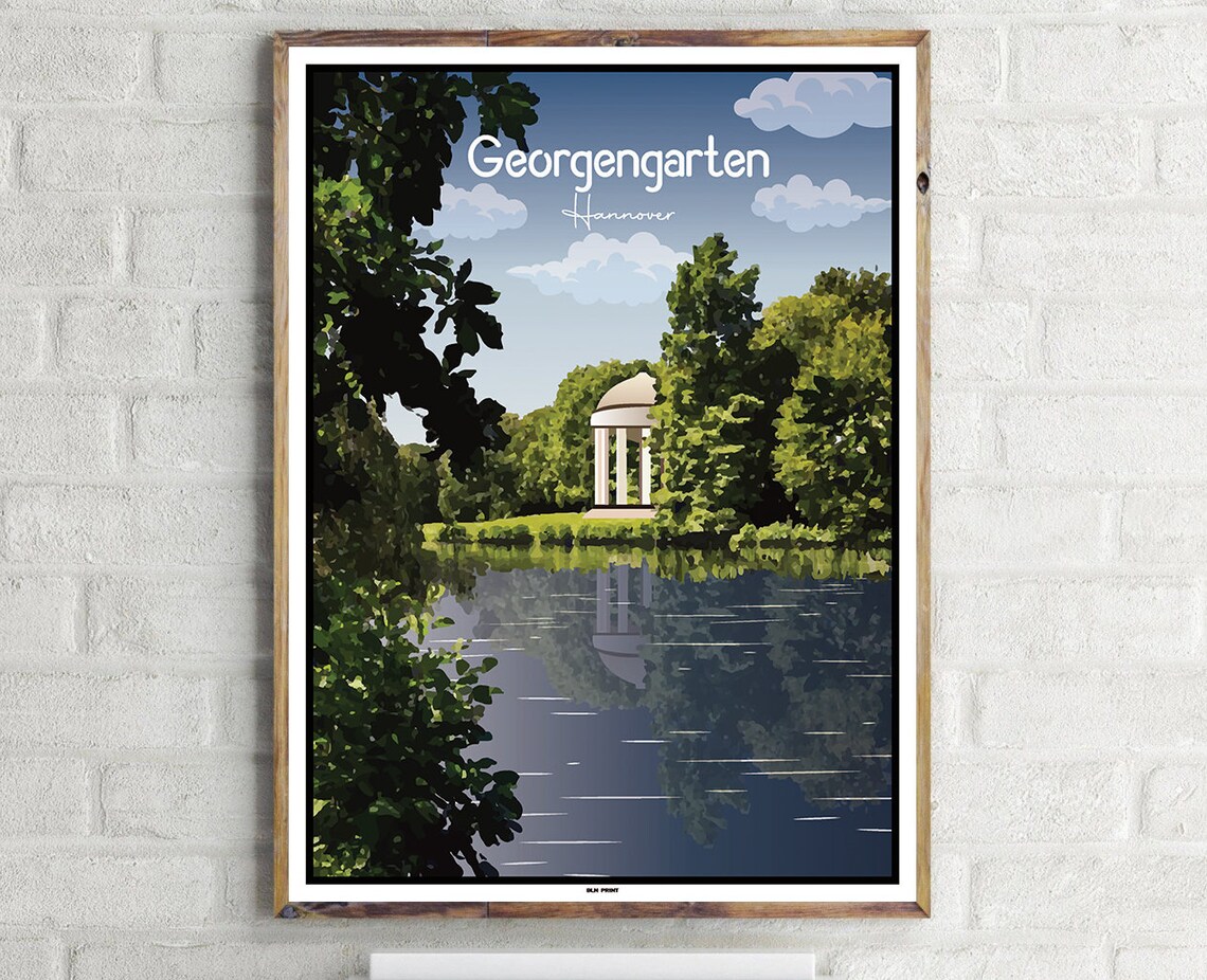 Nordstadt Georgengarten Vintage Travel Poster