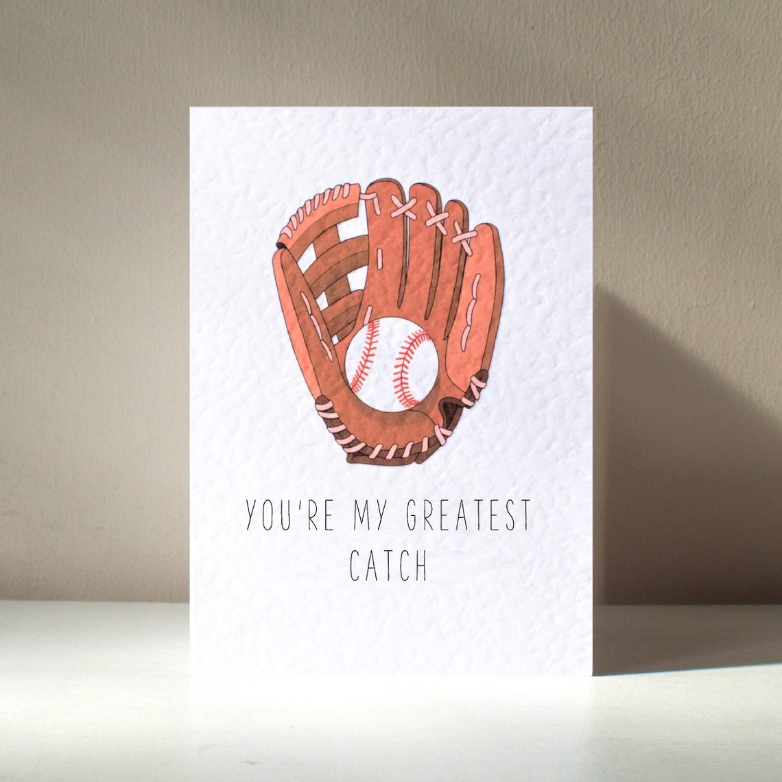 Baseball Glove Catching Ball You Are My Greatest Catch Card Poster