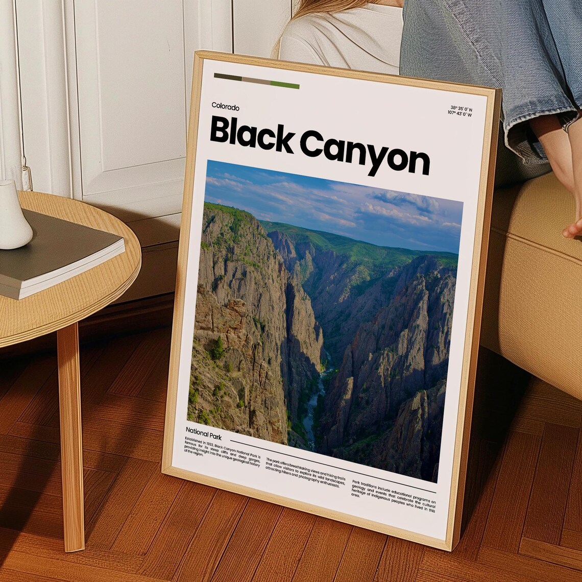 Black Canyon National Park Colorado Steep Gorge Cliff Scenic Poster - Image 3