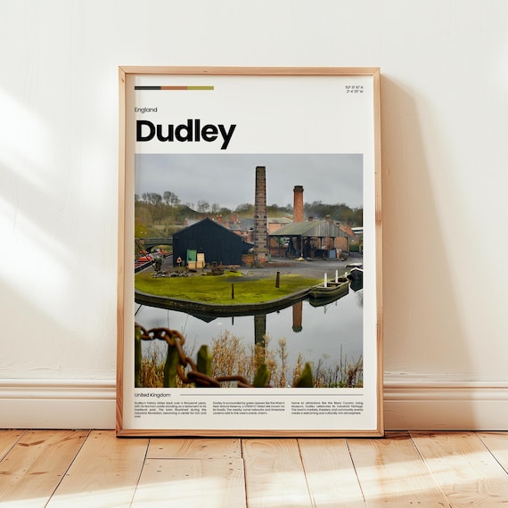 Dudley England Travel Photo Canal Industrial Heritage Poster