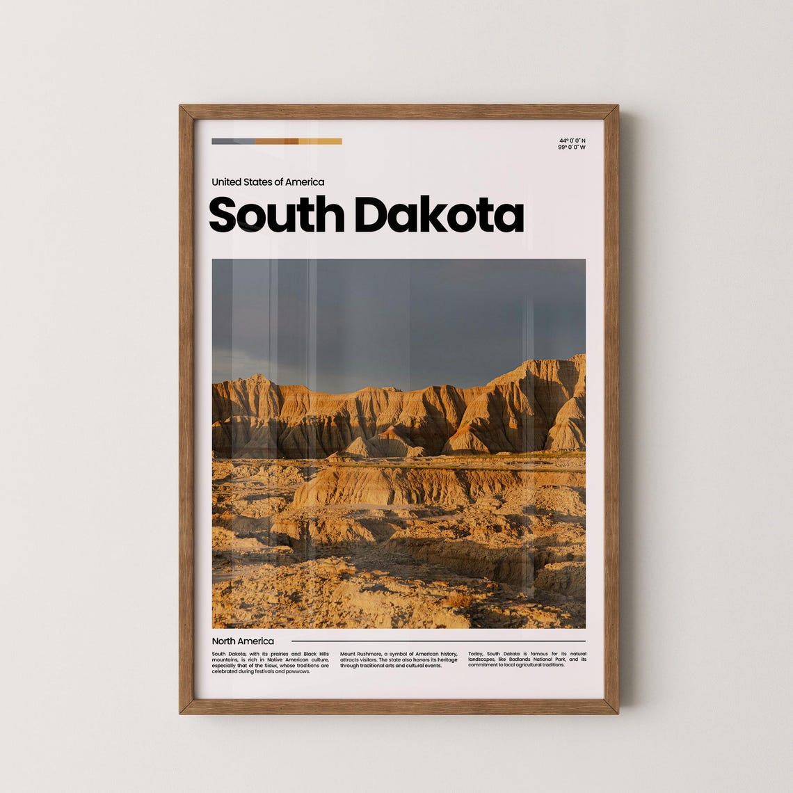South Dakota Travel Poster South Dakota Poster South Dakota Photo Poster South Dakota Art Print Usa Poster Travel Poster Travel Gift