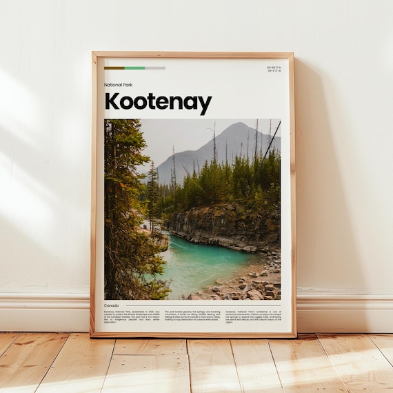 Kootenay National Park Canada Turquoise River Canyon Photo Poster