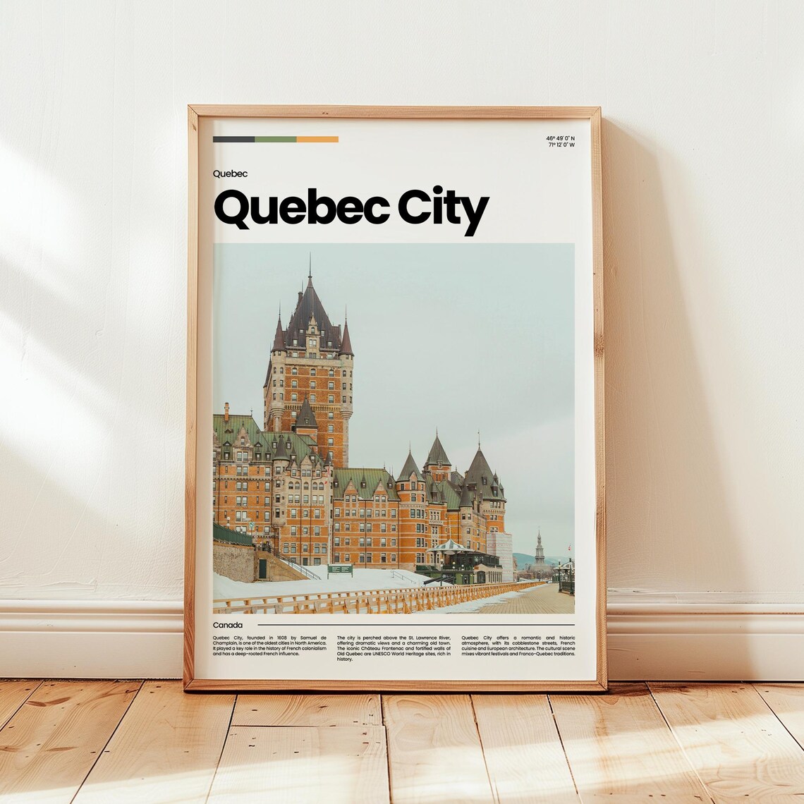 City Poster Print Photo Wall Art Canada Travel Gift