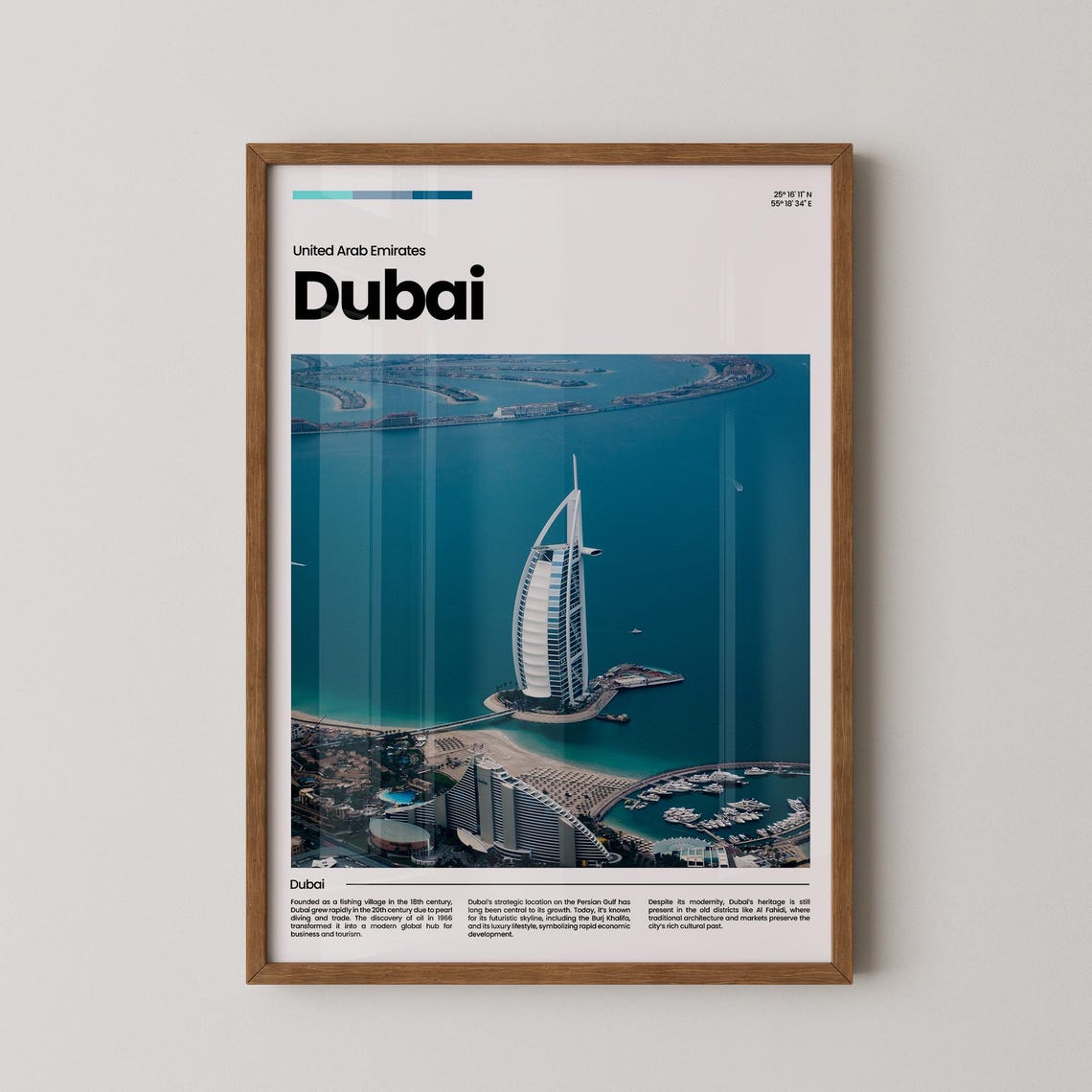 Dubai Travel Poster Dubai Poster Dubai Photo Poster Dubai Art Print United Arab Emirates Poster Emirates Travel Poster Travel Gift