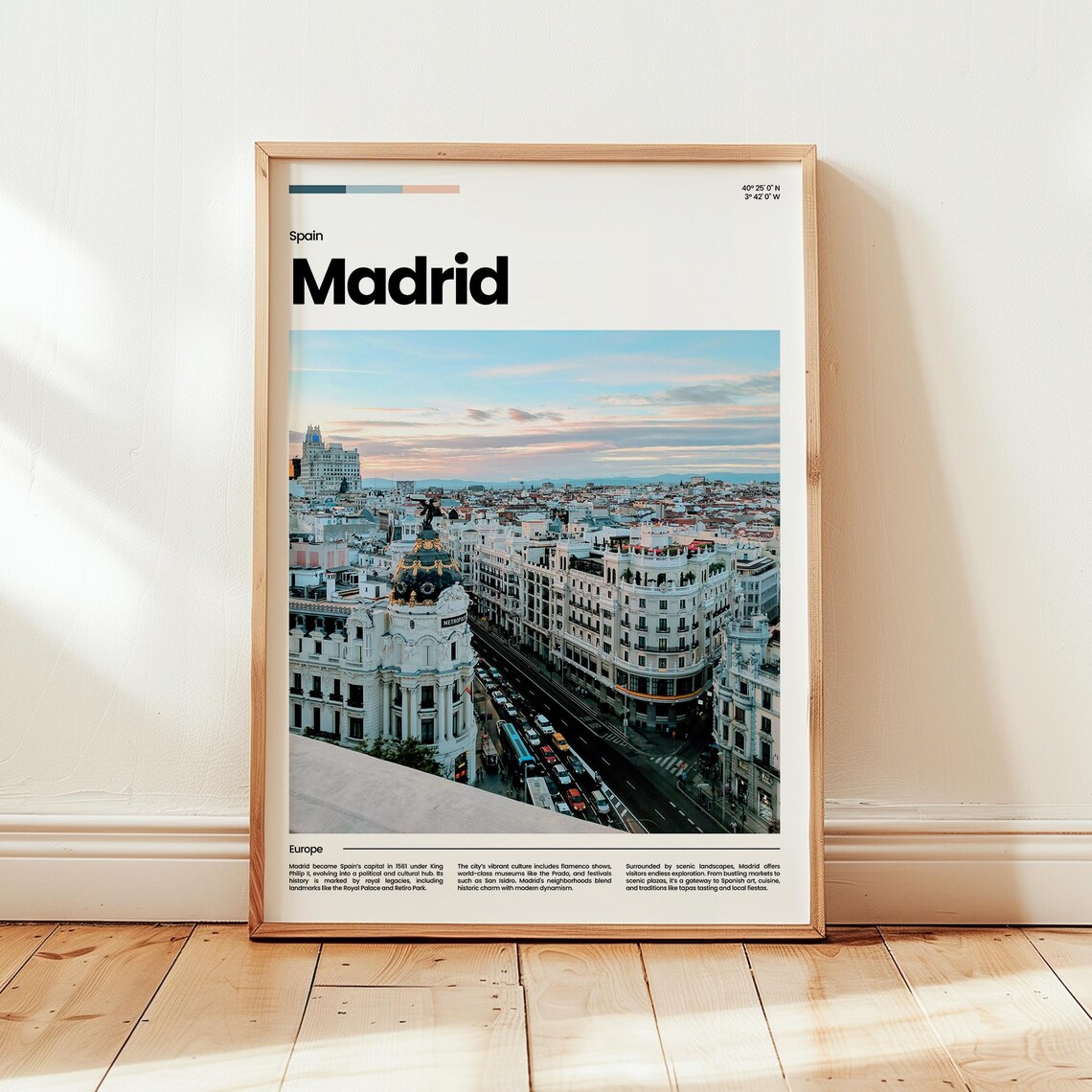 Madrid Poster Print Photo Spain Travel Gift