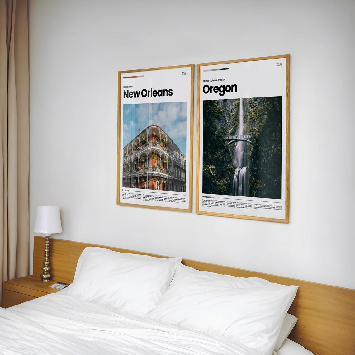 Oregon Multnomah Falls Waterfall Forest Pacific Northwest Poster - Image 2