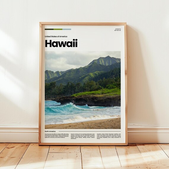 Hawaii Poster Print Photo Wall Art United States Travel Gift