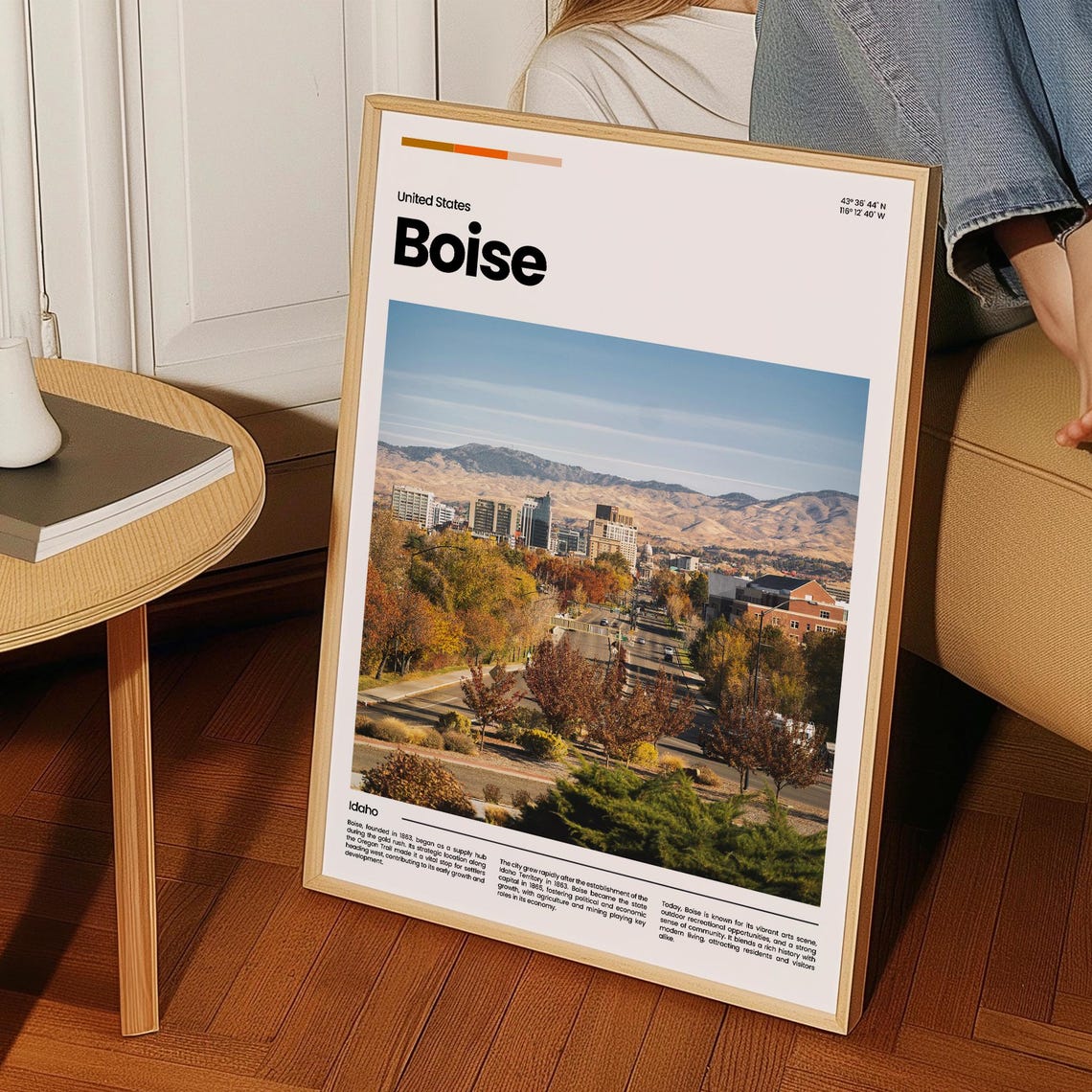 Boise Travel Poster Boise Poster Boise Photo Poster Boise Art Print Boise Art Usa Poster Usa Travel Poster Idaho Poster Travel Gift - Image 3