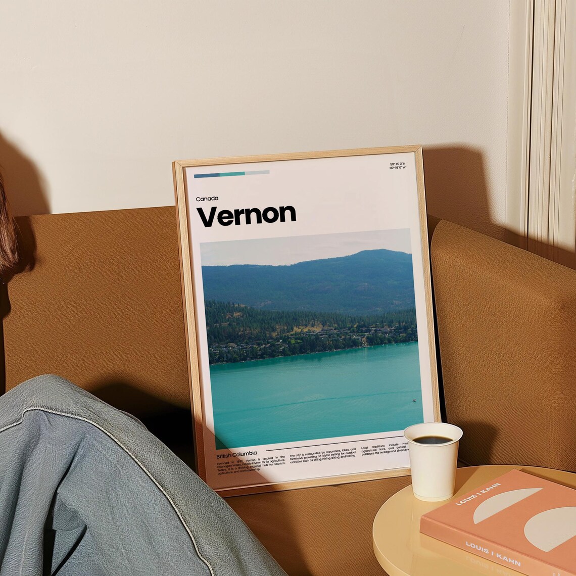 Vernon Okanagan Lake Turquoise Water Forest Hills Travel Poster - Image 4