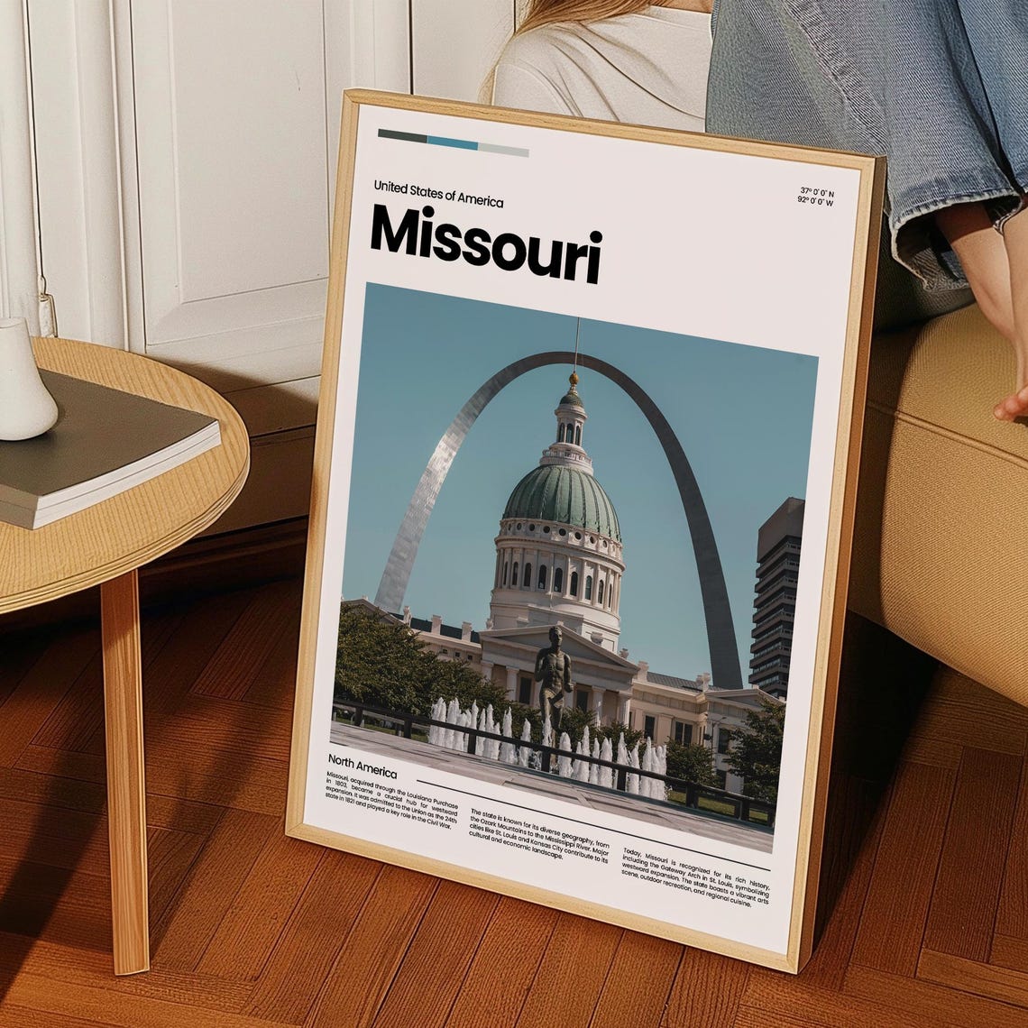 Missouri St Louis Gateway Arch Old Courthouse Landmark Poster - Image 3