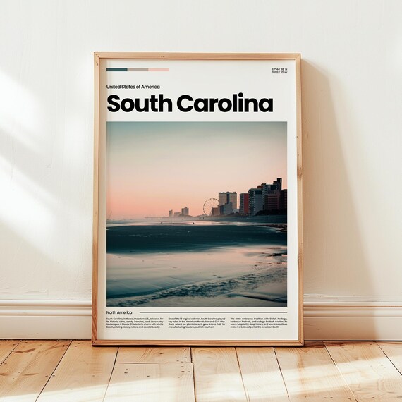 South Carolina Poster Print Photo United States Travel Gift