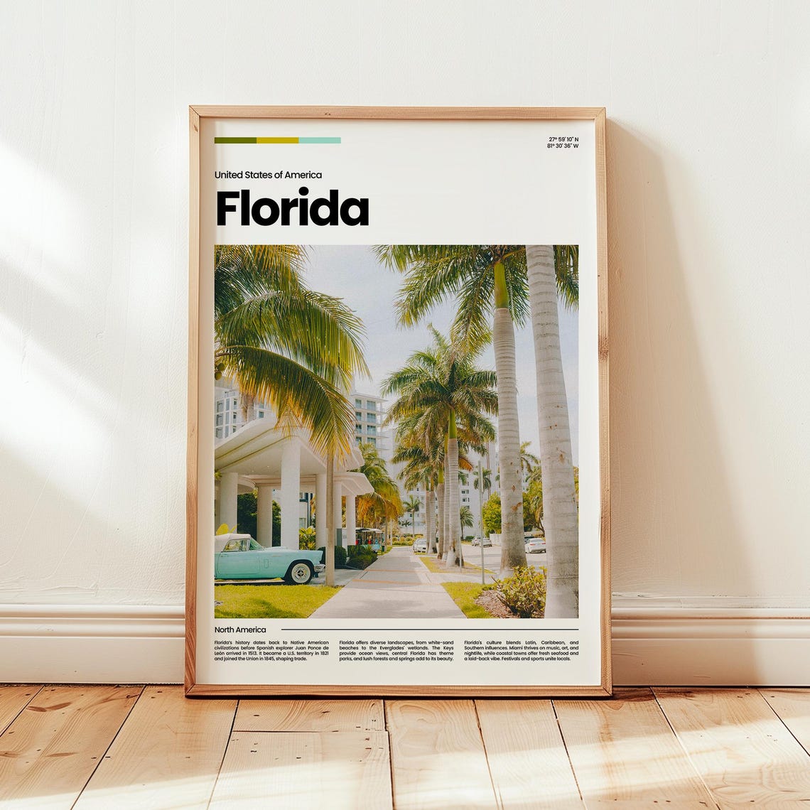 Florida Poster Print Photo Wall Art United States Travel Gift