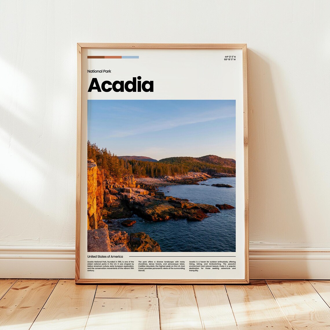 Acadia National Park Poster Print Photo America Travel Gift