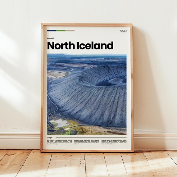 North Iceland Poster Print Photo Wall Art Travel Gift