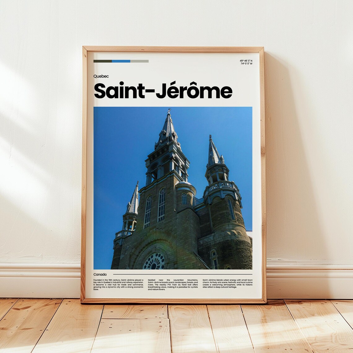 Saintjrme Poster Print Photo Wall Art Canada Travel Gift
