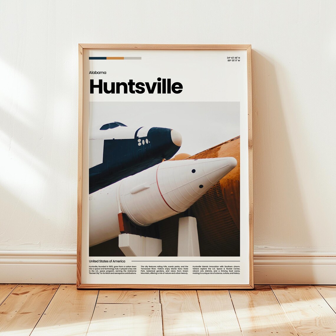 Huntsville Alabama Space Shuttle Rocket Center Travel Photo Poster