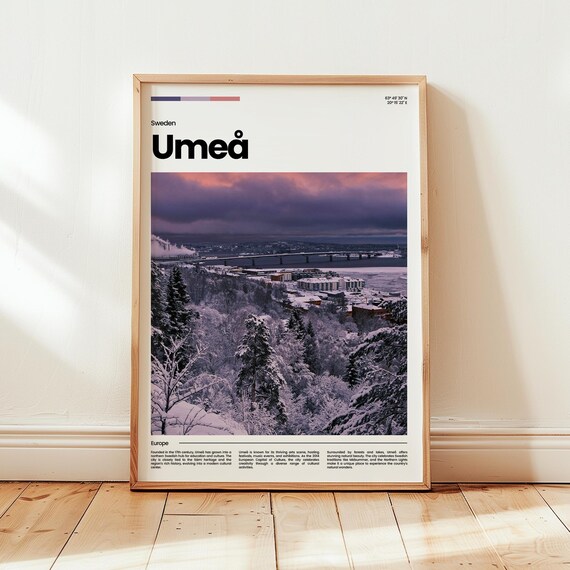 Umea Poster Print Photo Travel Sweden Gift