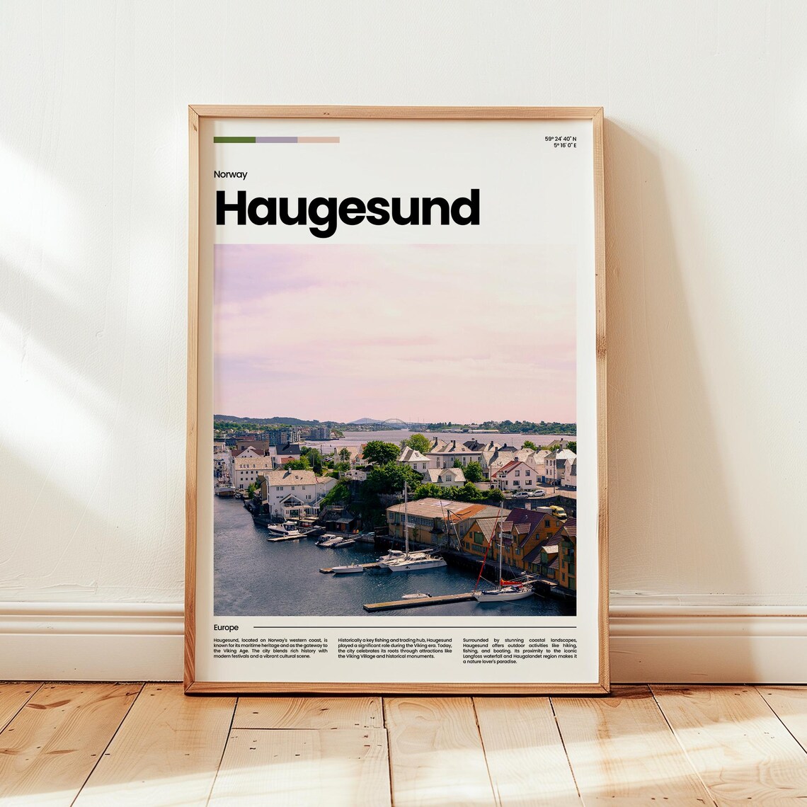 Haugesund Poster Print Photo Wall Art Norway Travel Gift