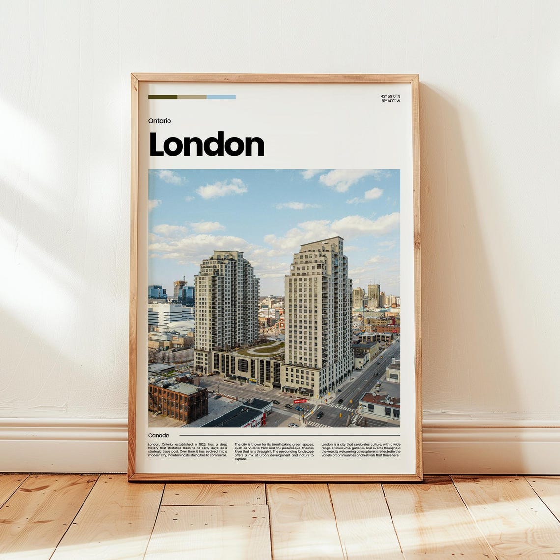 London Poster Print Photo Wall Art Canada Ontario Travel Gift