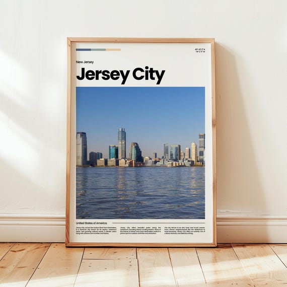 Jersey City Poster Print Photo New Travel Gift