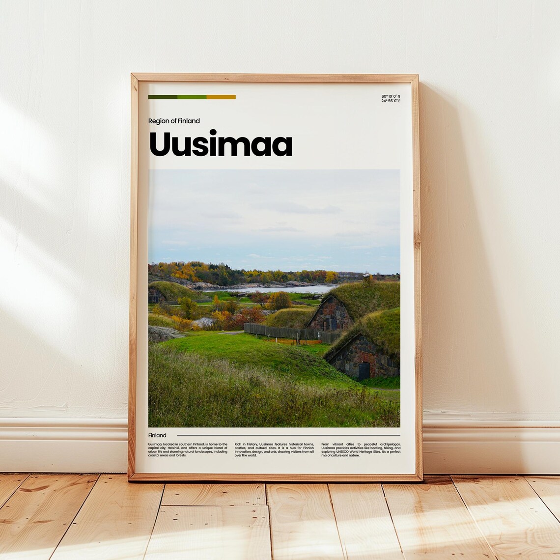 Uusimaa Poster Print Photo Wall Art Finland Travel Gift